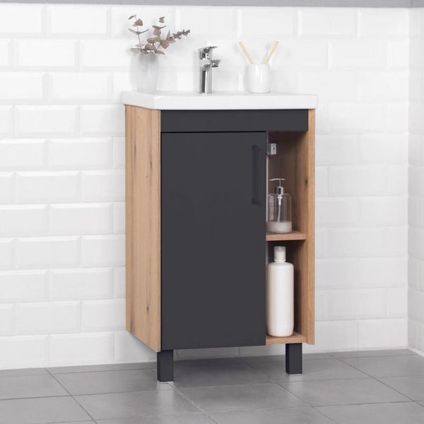 Тумба підлогова з раковиною mebbi S-50-EvBz 50x40x85см S-50-EvBz фото