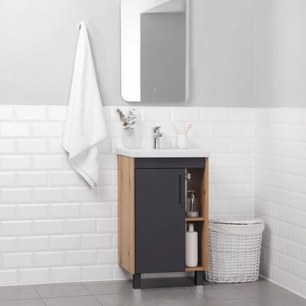 Тумба підлогова з раковиною mebbi S-50-EvBz 50x40x85см S-50-EvBz фото